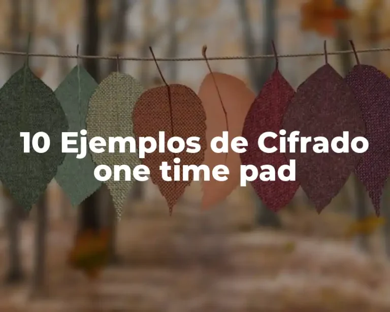 10 Ejemplos de Cifrado one time pad