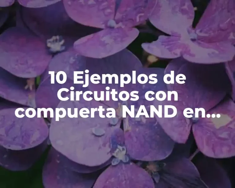 10 Ejemplos de Circuitos con compuerta NAND en simulador