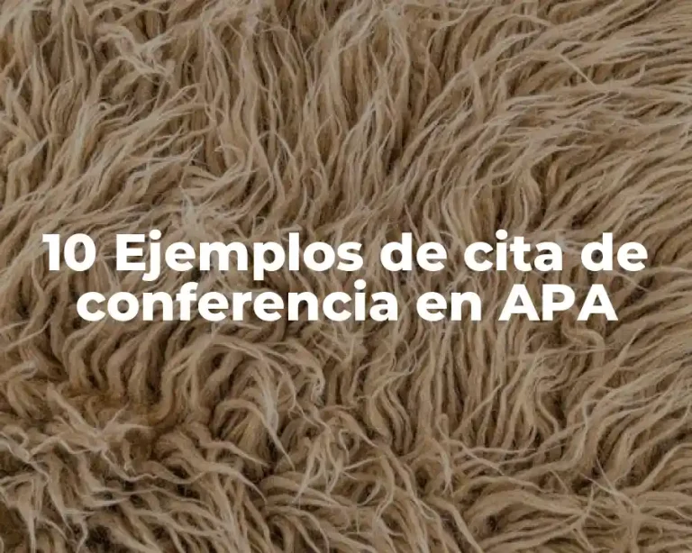 10 Ejemplos de cita de conferencia en APA