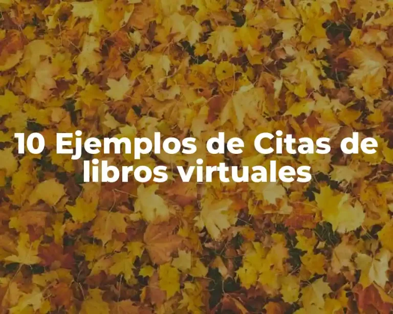 10 Ejemplos de Citas de libros virtuales