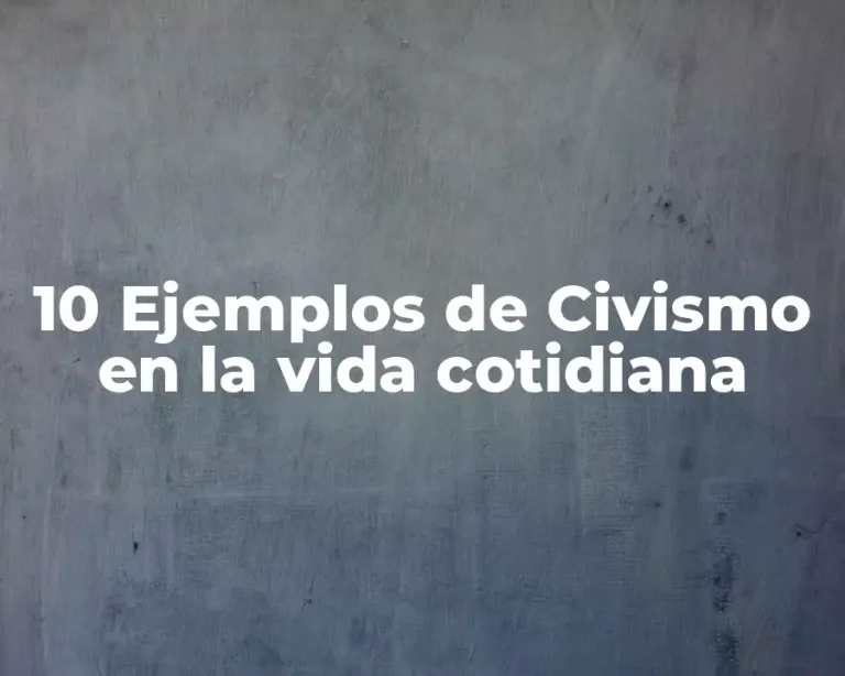10 Ejemplos de Civismo en la vida cotidiana