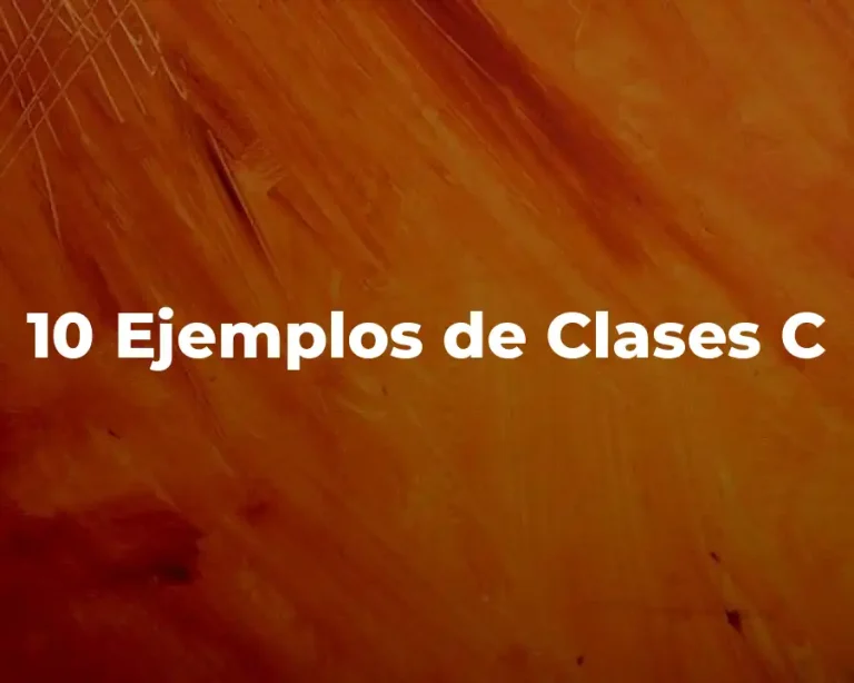 10 Ejemplos de Clases C