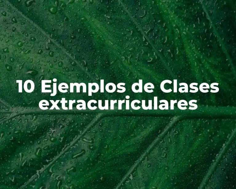 10 Ejemplos de Clases extracurriculares