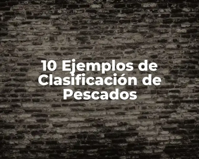 10 Ejemplos de Clasificación de Pescados
