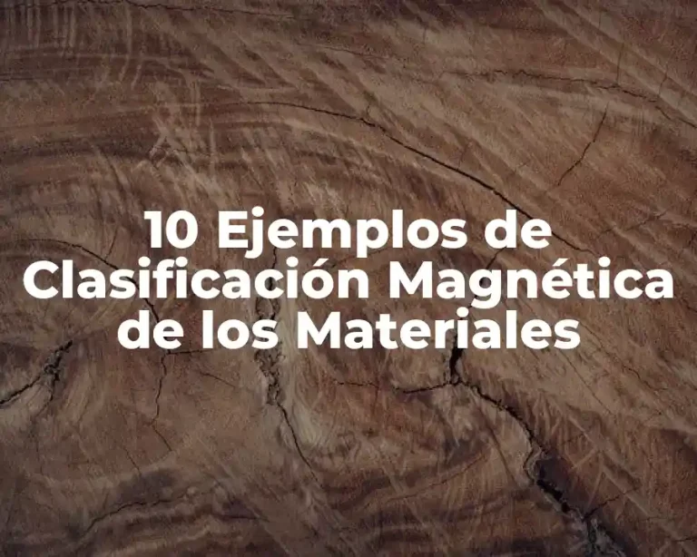 10 Ejemplos de Clasificación Magnética de los Materiales