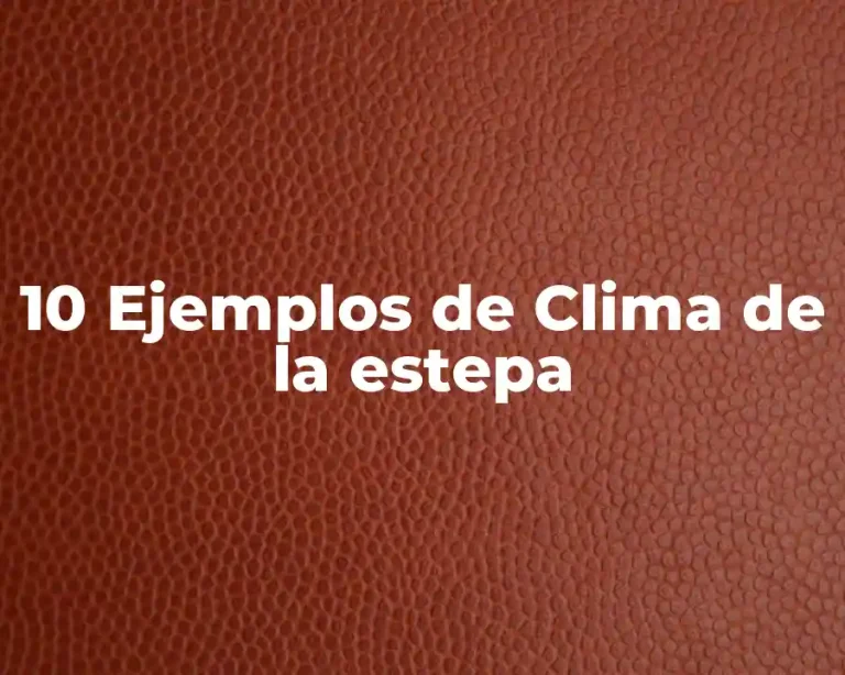 10 Ejemplos de Clima de la estepa