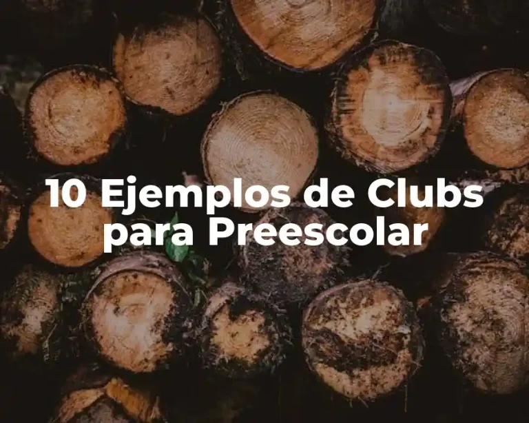 10 Ejemplos de Clubs para Preescolar