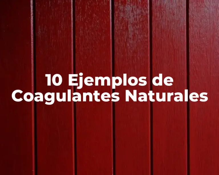10 Ejemplos de Coagulantes Naturales