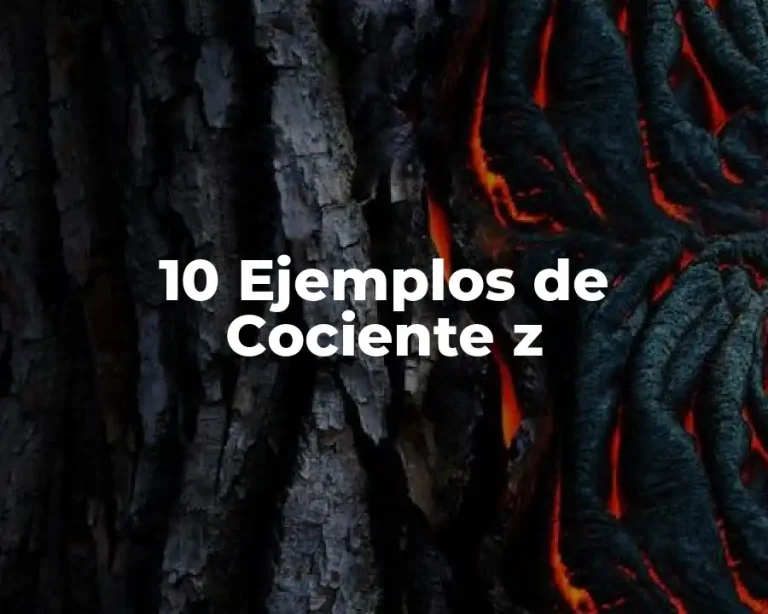 10 Ejemplos de Cociente z