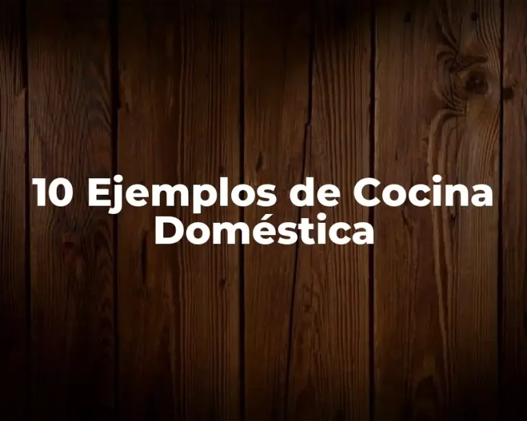 10 Ejemplos de Cocina Doméstica