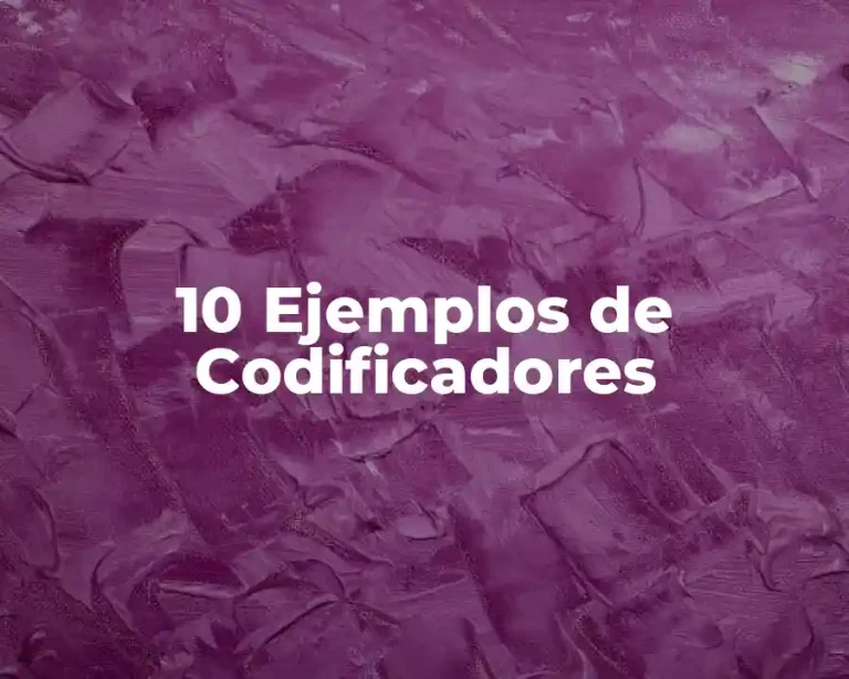 10 Ejemplos de Codificadores