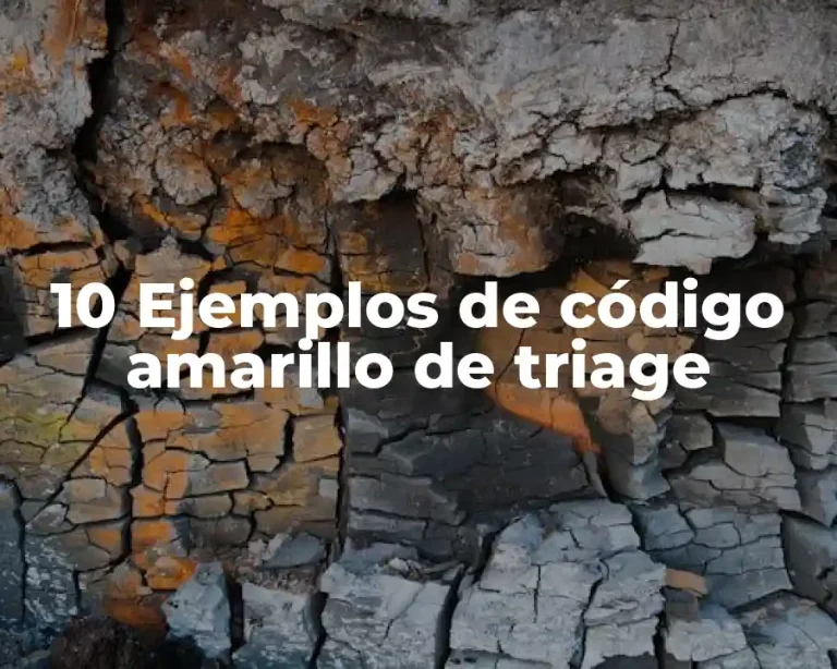 10 Ejemplos de código amarillo de triage