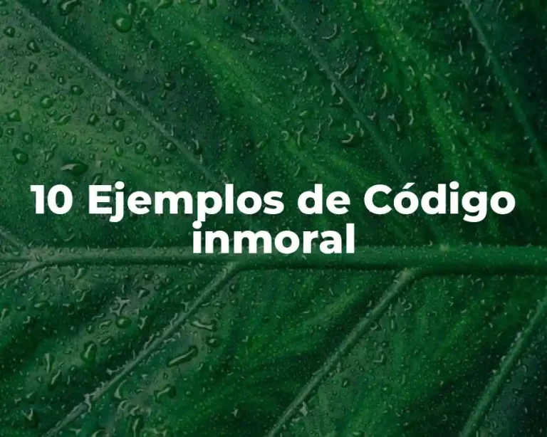 10 Ejemplos de Código inmoral