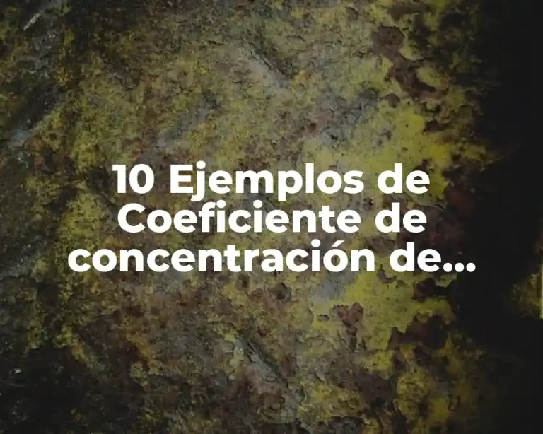 10 Ejemplos de Coeficiente de concentración de cuatro empresas de servicios
