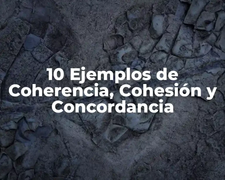 10 Ejemplos de Coherencia, Cohesión y Concordancia