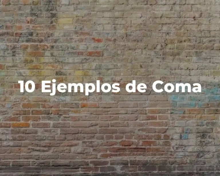 10 Ejemplos de Coma