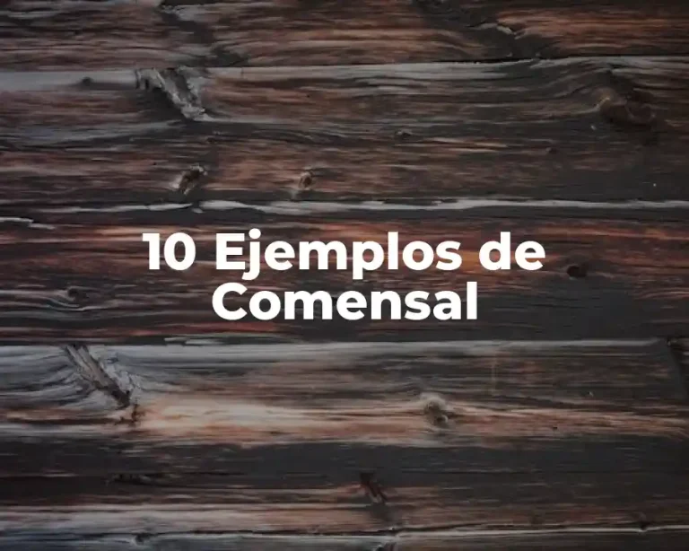10 Ejemplos de Comensal