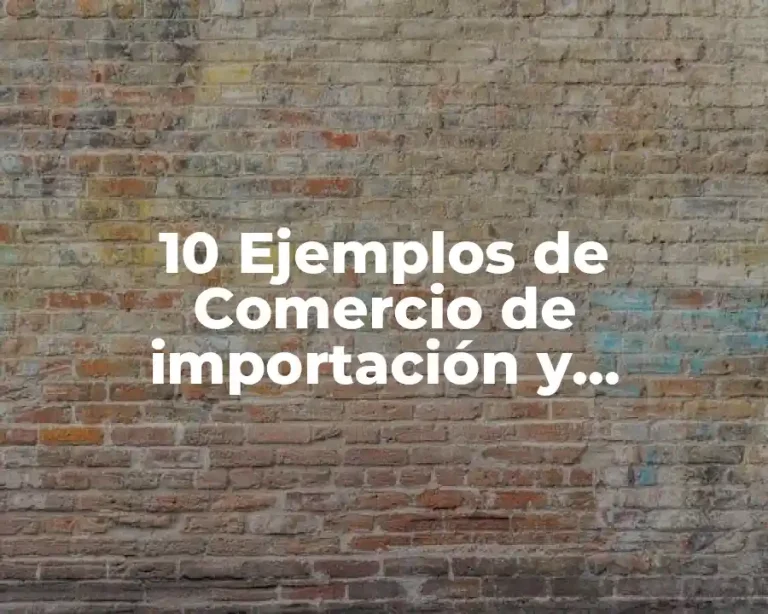 10 Ejemplos de Comercio de importación y exportación