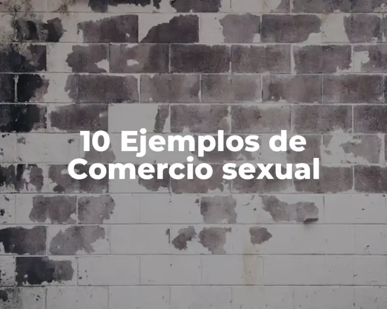 10 Ejemplos de Comercio sexual