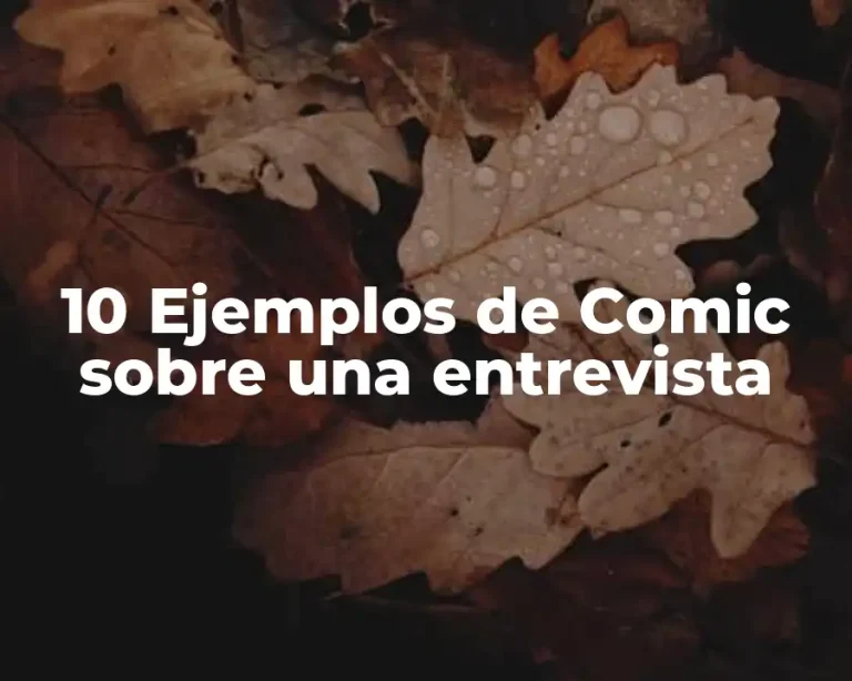 10 Ejemplos de Comic sobre una entrevista