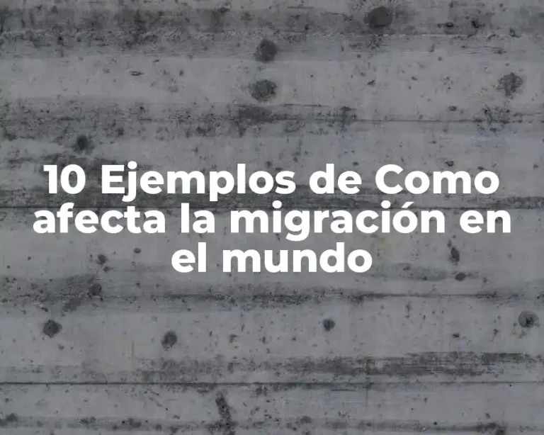10 Ejemplos de Como afecta la migración en el mundo
