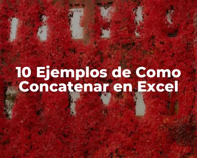 10 Ejemplos de Como Concatenar en Excel