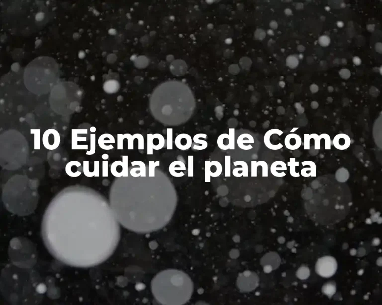 10 Ejemplos de Cómo cuidar el planeta
