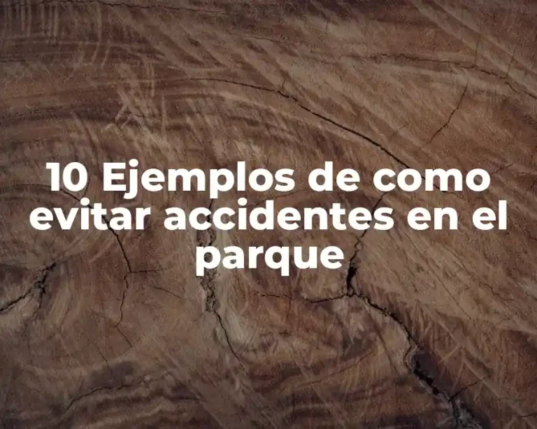 10 Ejemplos de como evitar accidentes en el parque