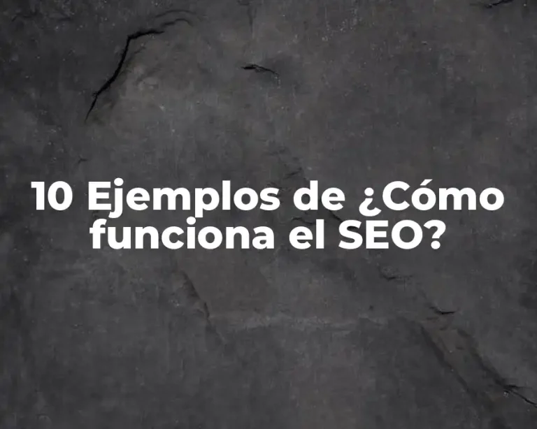 10 Ejemplos de ¿Cómo funciona el SEO?
