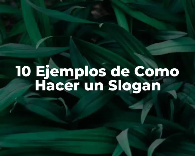 10 Ejemplos de Como Hacer un Slogan
