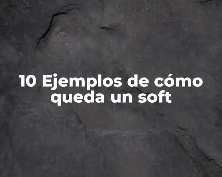 10 Ejemplos de cómo queda un soft