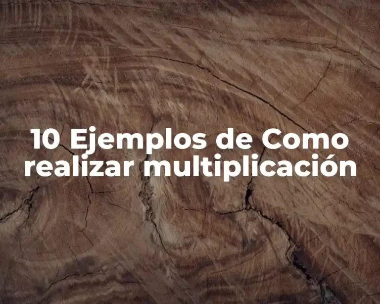 10 Ejemplos de Como realizar multiplicación