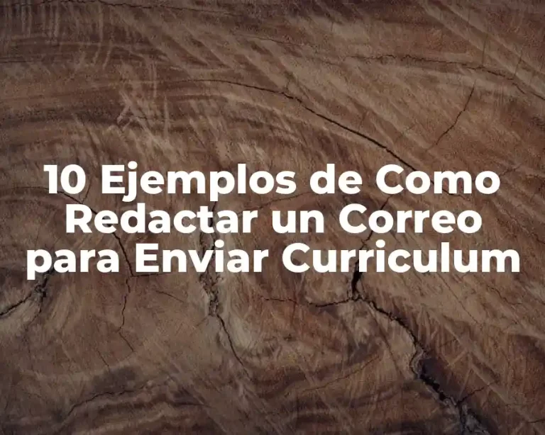 10 Ejemplos de Como Redactar un Correo para Enviar Curriculum
