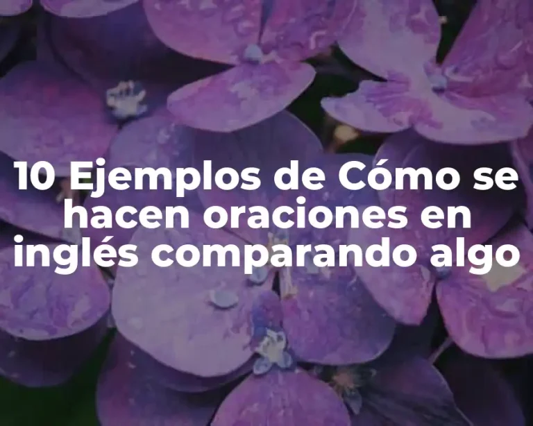 10 Ejemplos de Cómo se hacen oraciones en inglés comparando algo