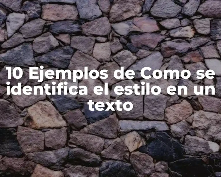 10 Ejemplos de Como se identifica el estilo en un texto