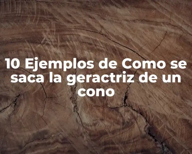 10 Ejemplos de Como se saca la geractriz de un cono
