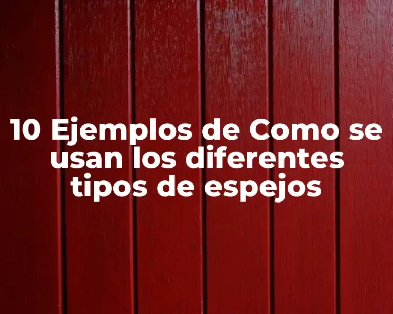 10 Ejemplos de Como se usan los diferentes tipos de espejos