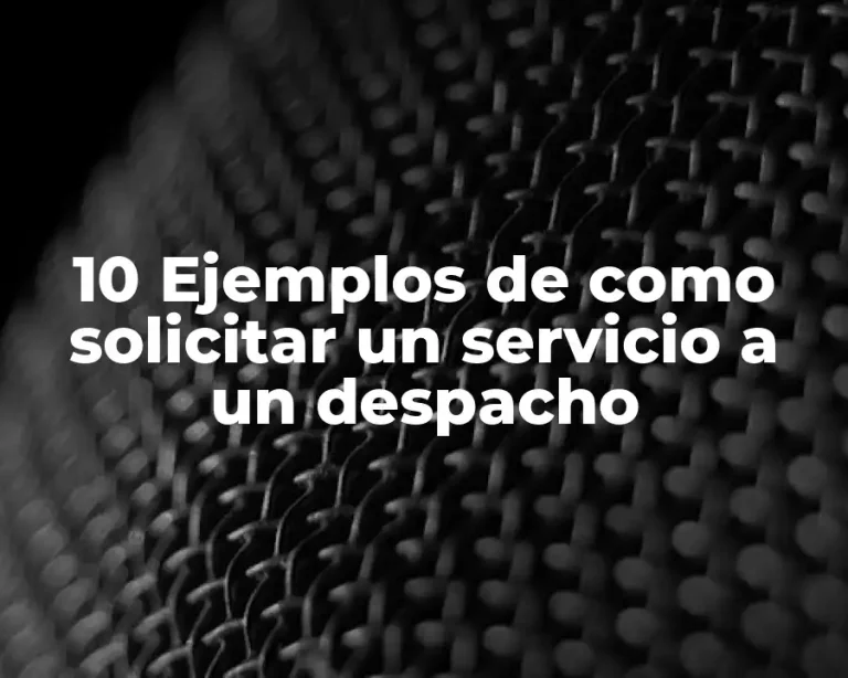 10 Ejemplos de como solicitar un servicio a un despacho
