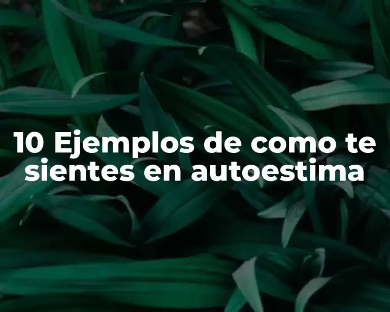 10 Ejemplos de como te sientes en autoestima