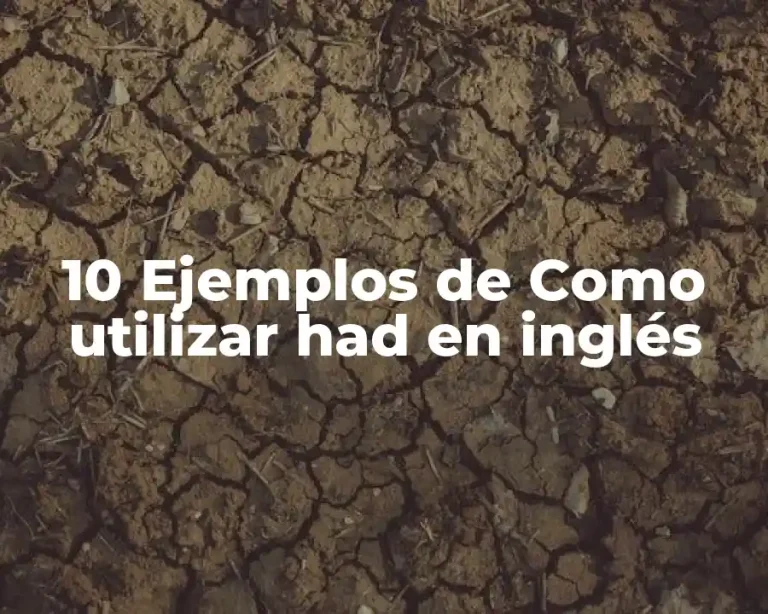 10 Ejemplos de Como utilizar had en inglés
