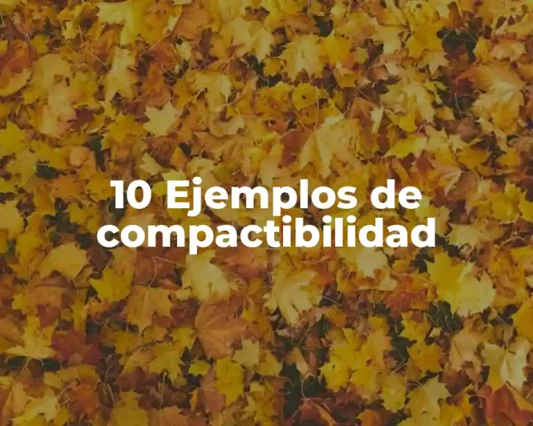 10 Ejemplos de compactibilidad