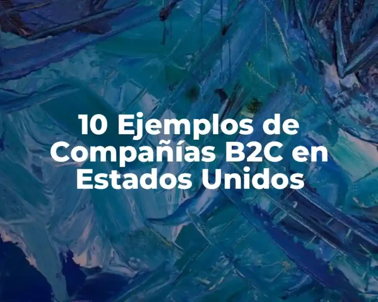 10 Ejemplos de Compañías B2C en Estados Unidos