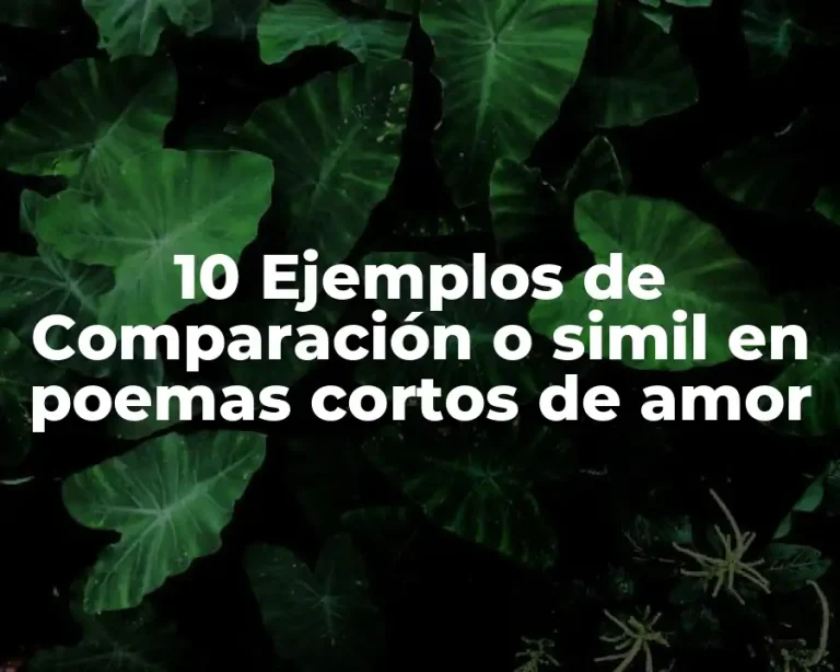 10 Ejemplos de Comparación o simil en poemas cortos de amor