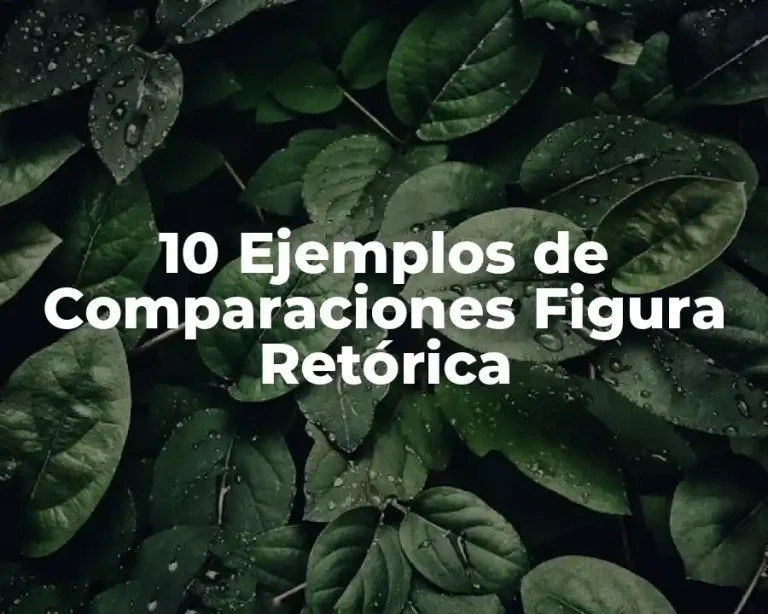 10 Ejemplos de Comparaciones Figura Retórica