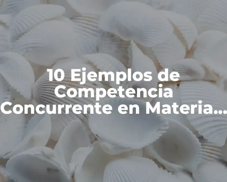 10 Ejemplos de Competencia Concurrente en Materia Administrativa