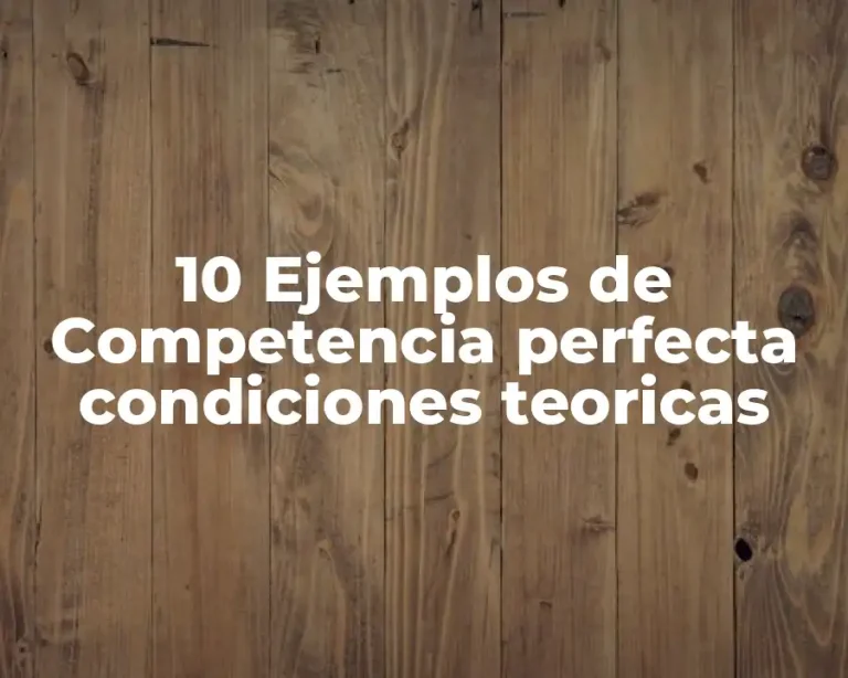 10 Ejemplos de Competencia perfecta condiciones teoricas