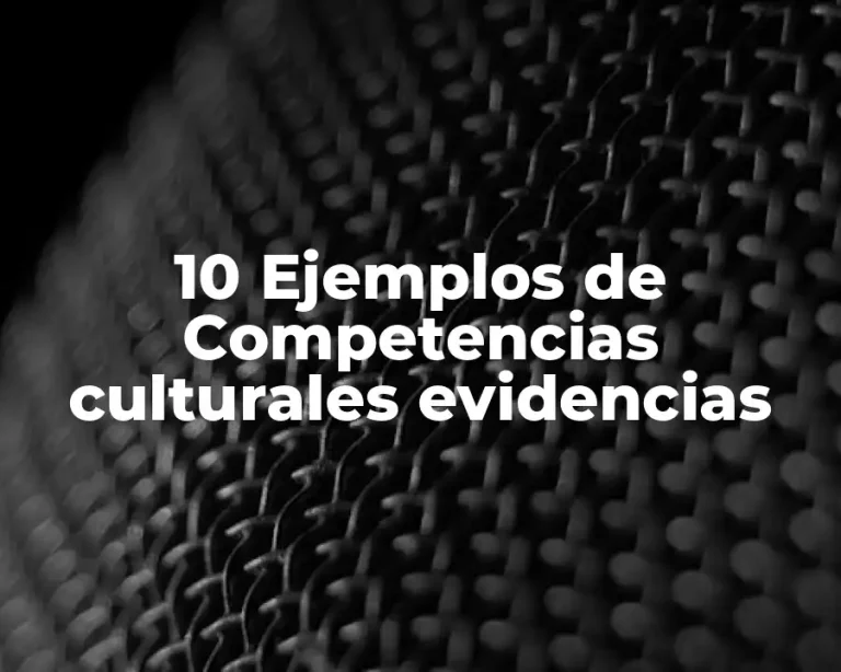 10 Ejemplos de Competencias culturales evidencias