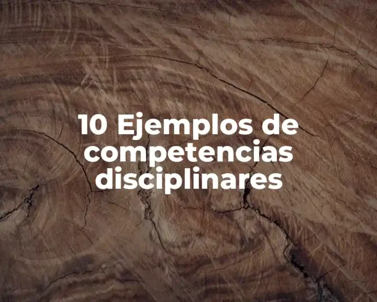 10 Ejemplos de competencias disciplinares
