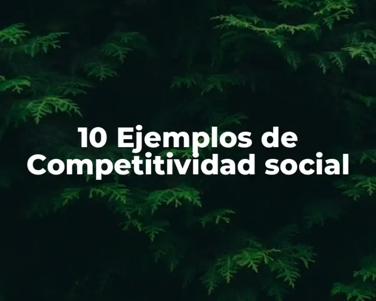 10 Ejemplos de Competitividad social