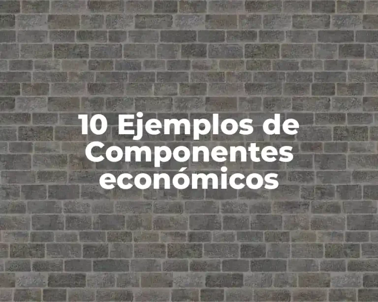 10 Ejemplos de Componentes económicos